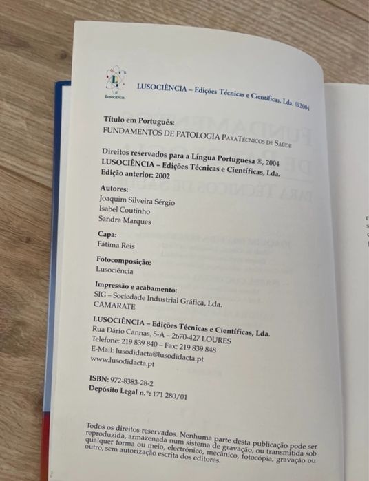 Livro técnico Fundamentos de Patologia