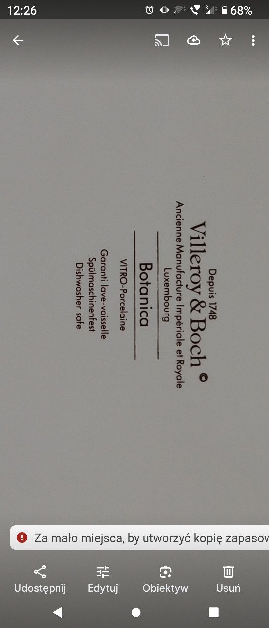 Villeroy Boch Botanica patera na ciasto groszek