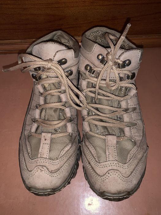 Трекинговые ботинки кроссовки кожаные