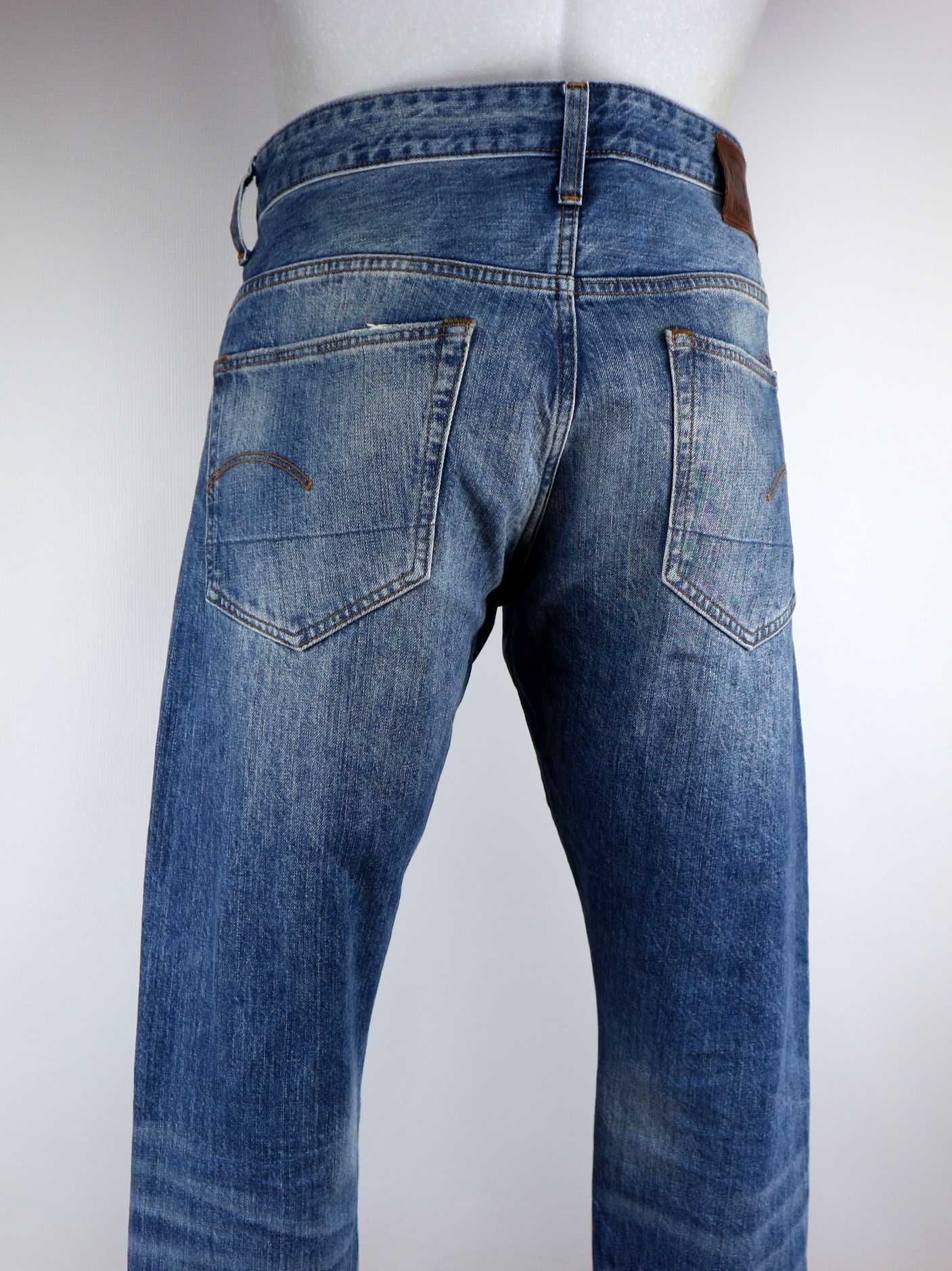 G-Star Raw 3301 Tapered spodnie jeansy W33 L36 pas 2 x 47 cm