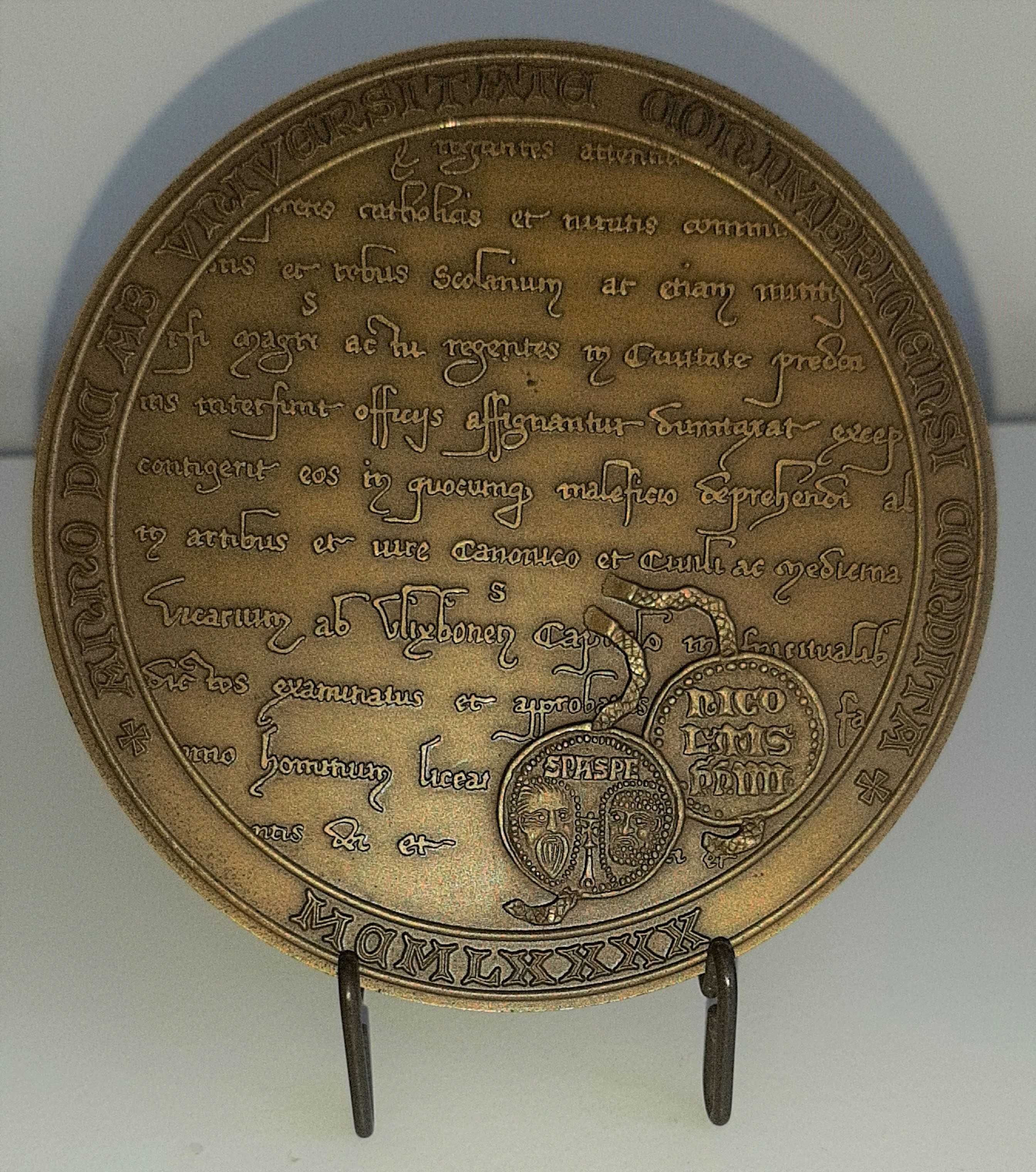 Medalha Bronze de Vasco Berardo - 700 anos Universidade Coimbra