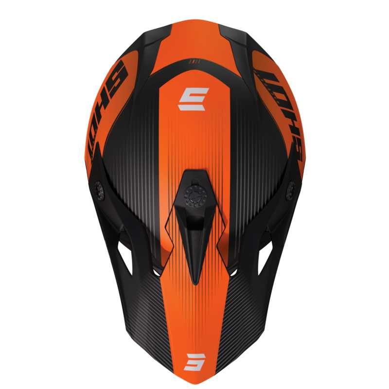 Kask motocyklowy off road cross/quad/ATV SHOT Pulse Line Orange Matt