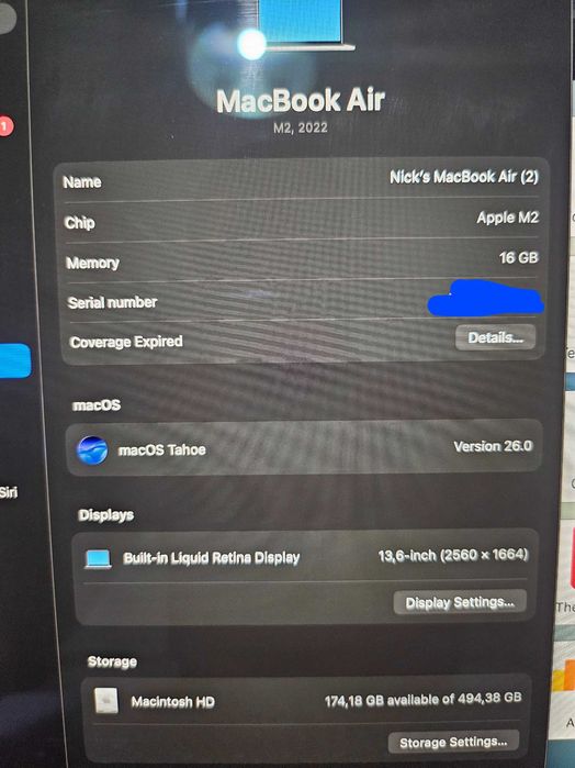 MacBook Air M2 16Gb 512Gb 13,6"