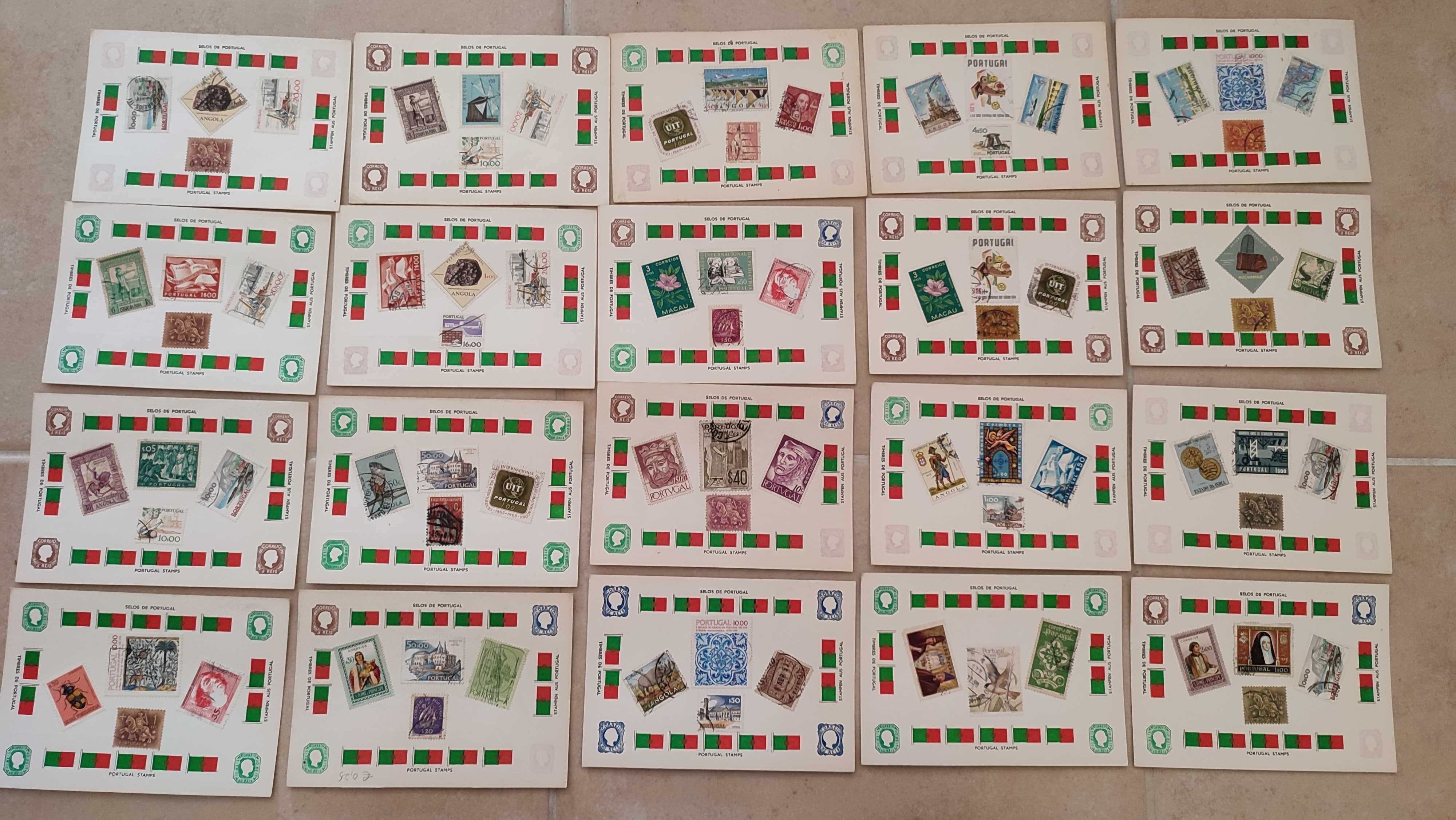 39 postais Portugueses Tema Selos de Portugal