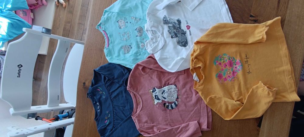 Bluzki z długim rękawem dla dziewczynki 86 smyk coccodrillo