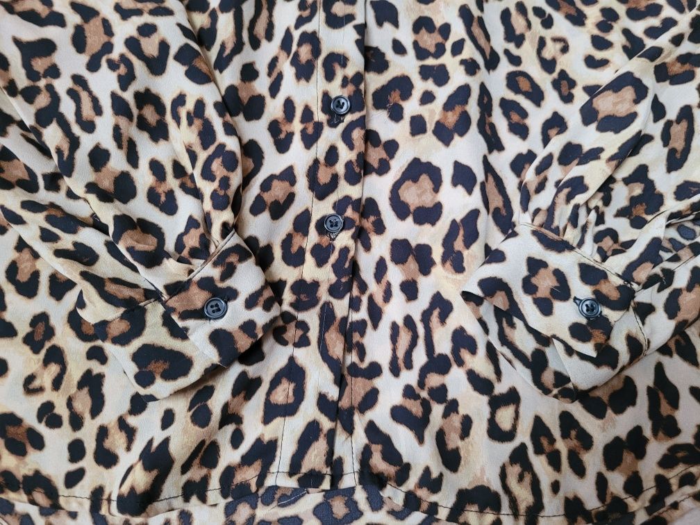Koszula w panterkę w cętki S/M H&M zwiewna swobodna elegancka