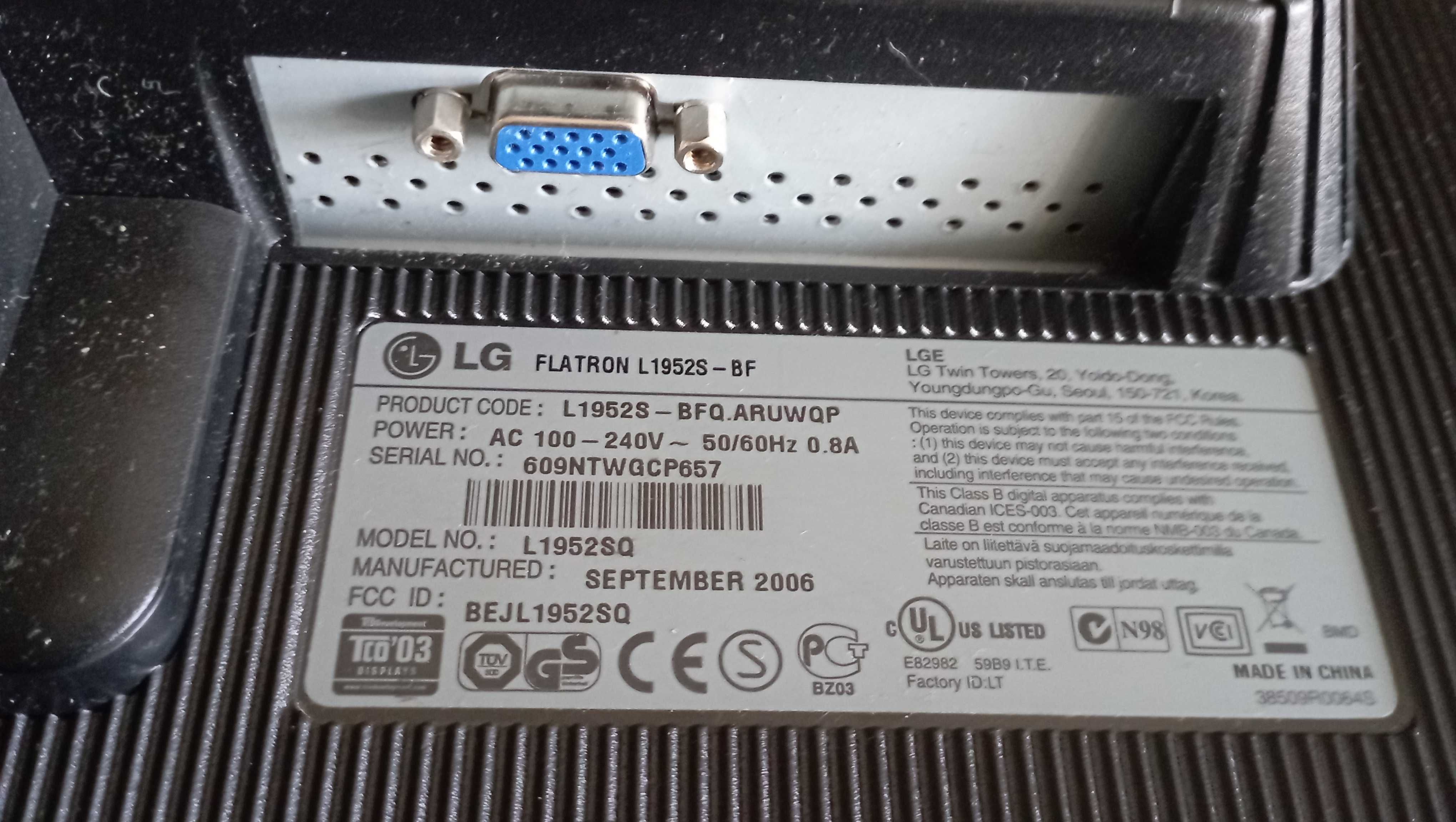 монітор   LG L1952S