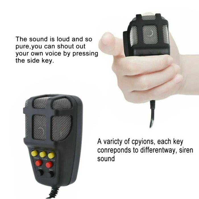 Сирена СГУ 12V спецсигнал рупор мегафон мікрофон поліцейська для авто
