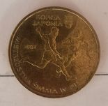 Moneta 2 złote mistrzostwa świata w piłce nożnej Korea Japonia 2002