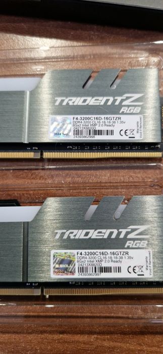 Pamieci ram ddr4  G.SKiLL tridentz rgb ddr 4 f4-3200C16DGTZR  2x8 g 16