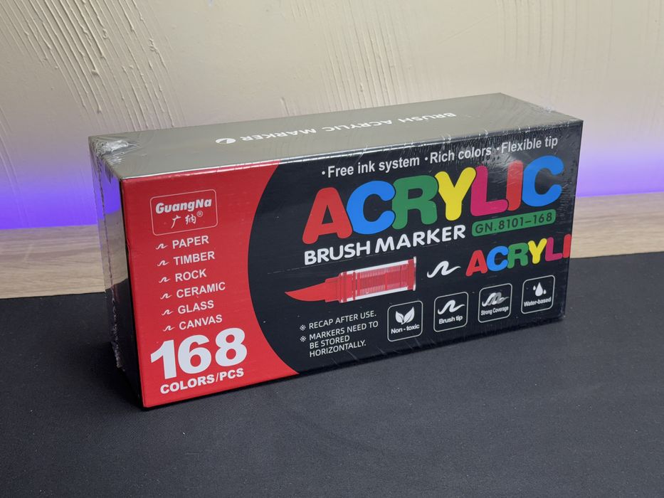 Guangna 168 акрилові маркери з розмальовкою