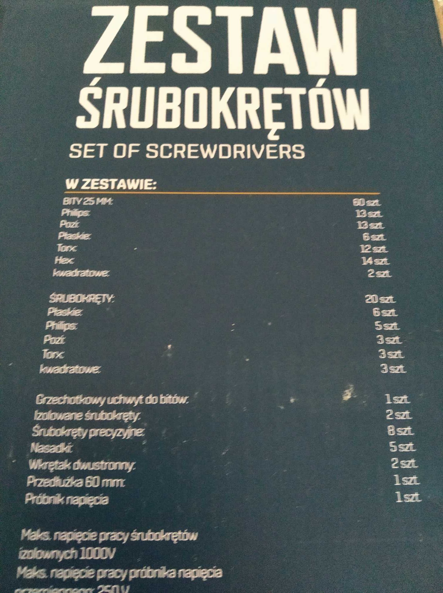 Zestaw śrubokretow i bitów Niteo 100 elementów