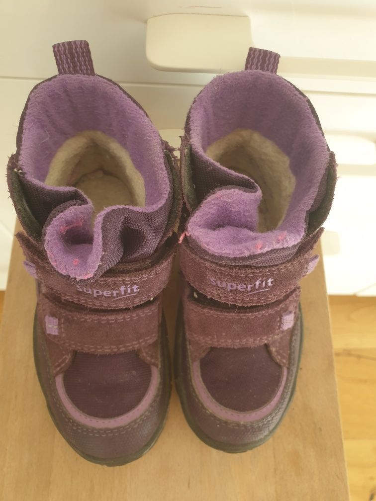 Buty zimowe wodoodporne z membraną i z wełną naturalną SuperFit r.24