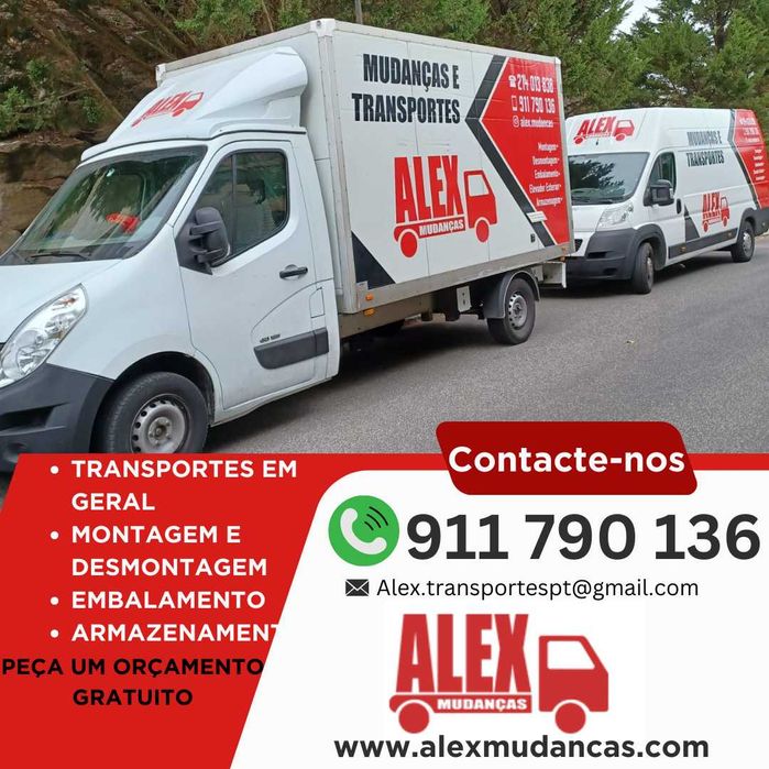 Mudanças sem stress! Transporte rápido e profissional - Alex Mudanças