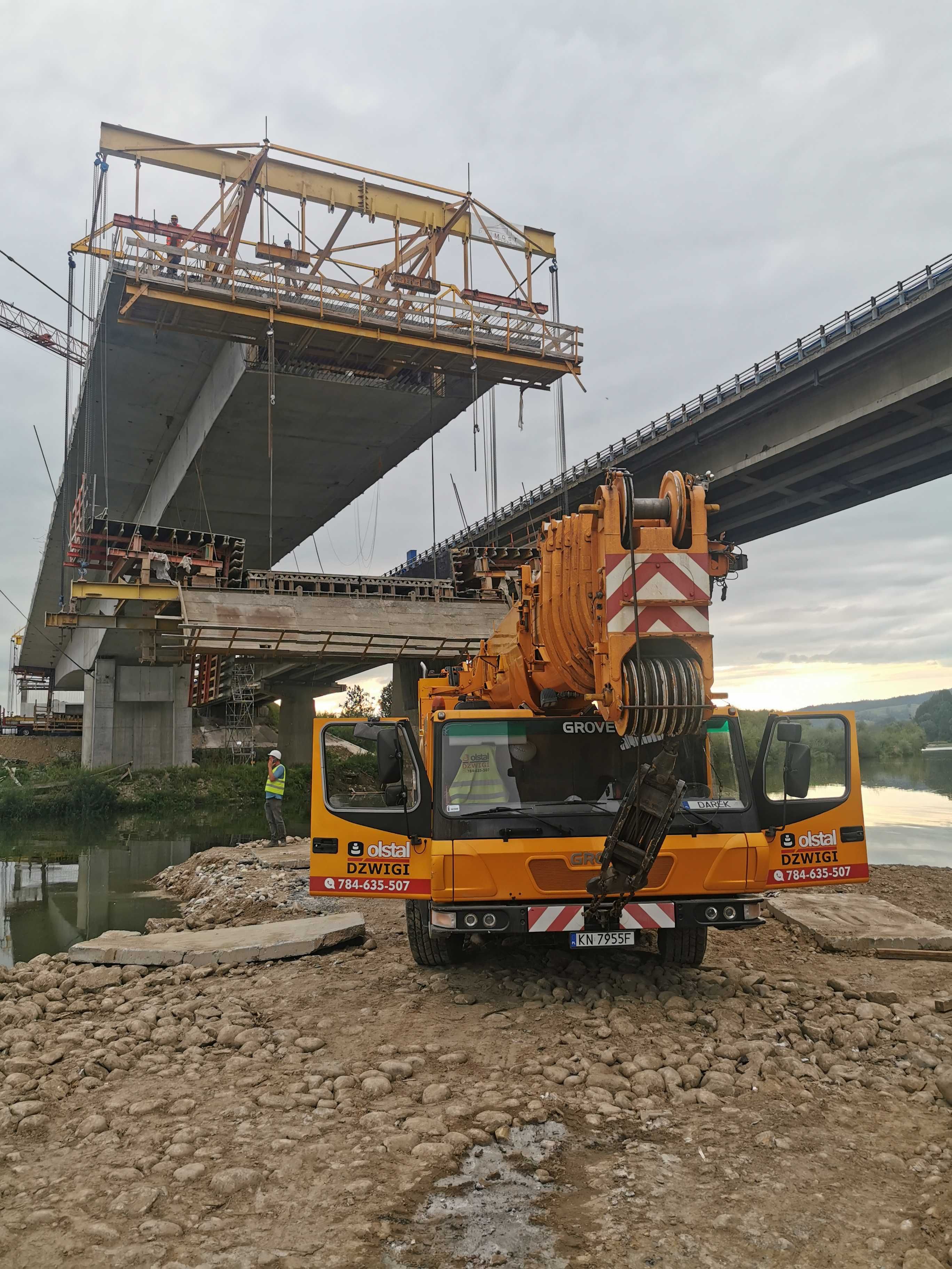 Wynajem dźwig 30-130 ton, podnośnik koszowy zwyżka hds usługi dźwigowe