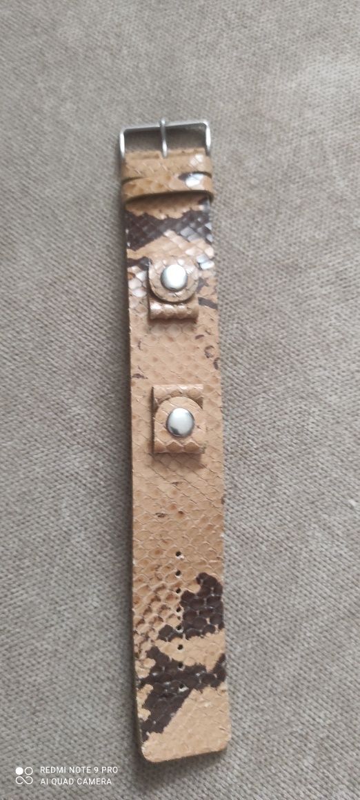 Fossil pasek do zegarka skóra wzór węża.