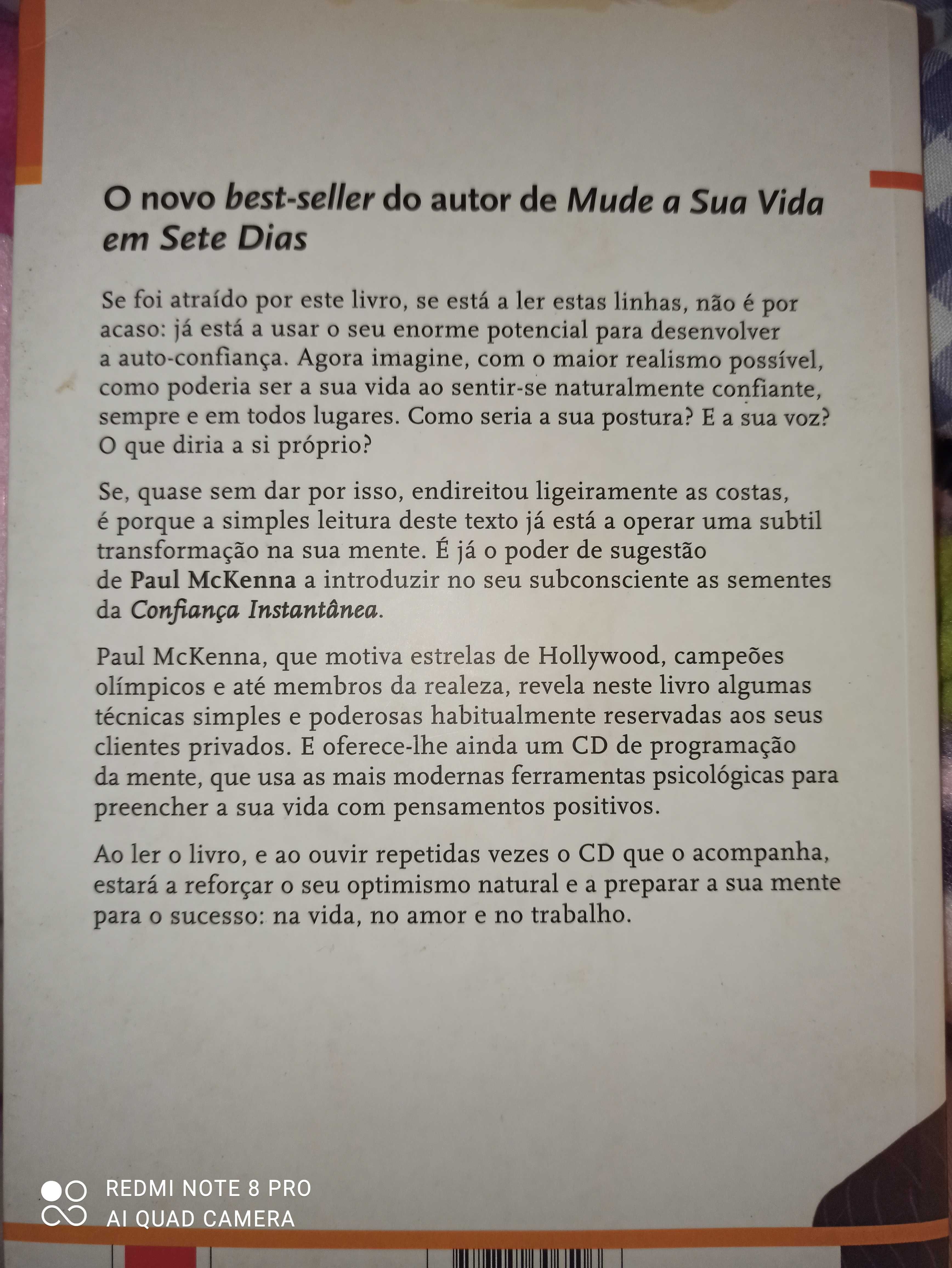 Livro " Confiança Instantânea" Paul McKenna