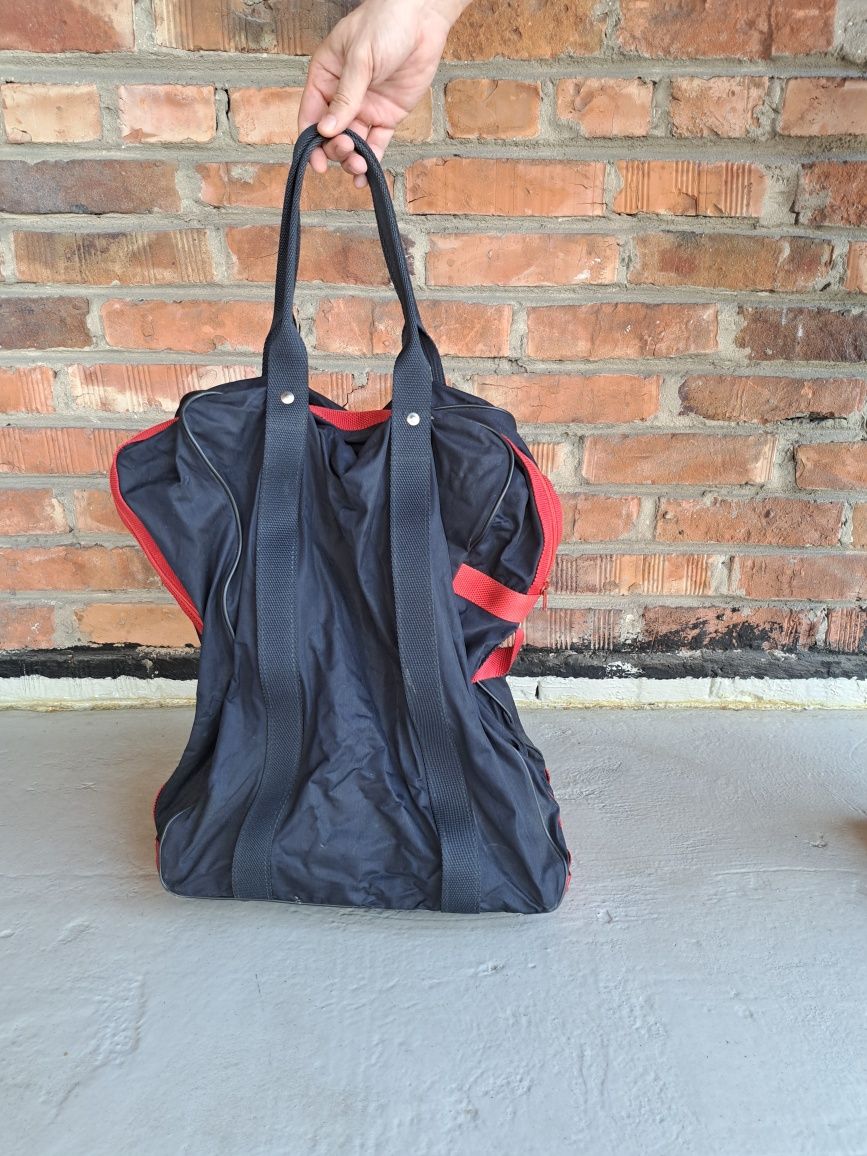 Torba na kółkach PRL wysokość ok 50 cm