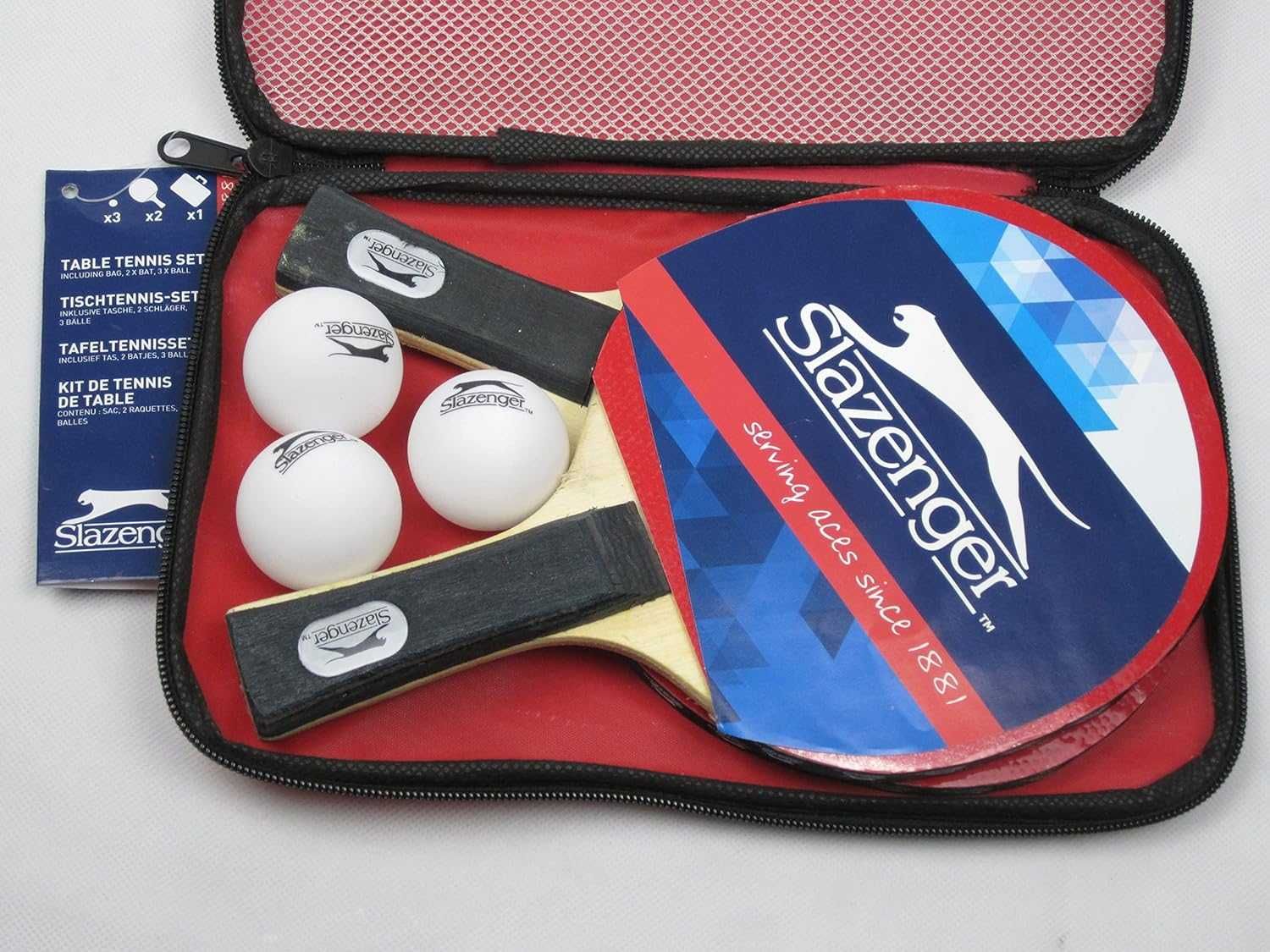 Slazenger 2xRakietka 3xPiłeczka PINGPONG 6-elem Zestaw Tenisa Stołoweg