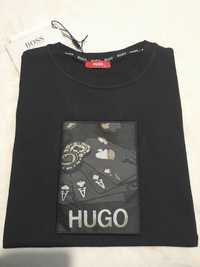 Hugo tshirt meski rozm. L/XL kolor czarny bawełna nowy