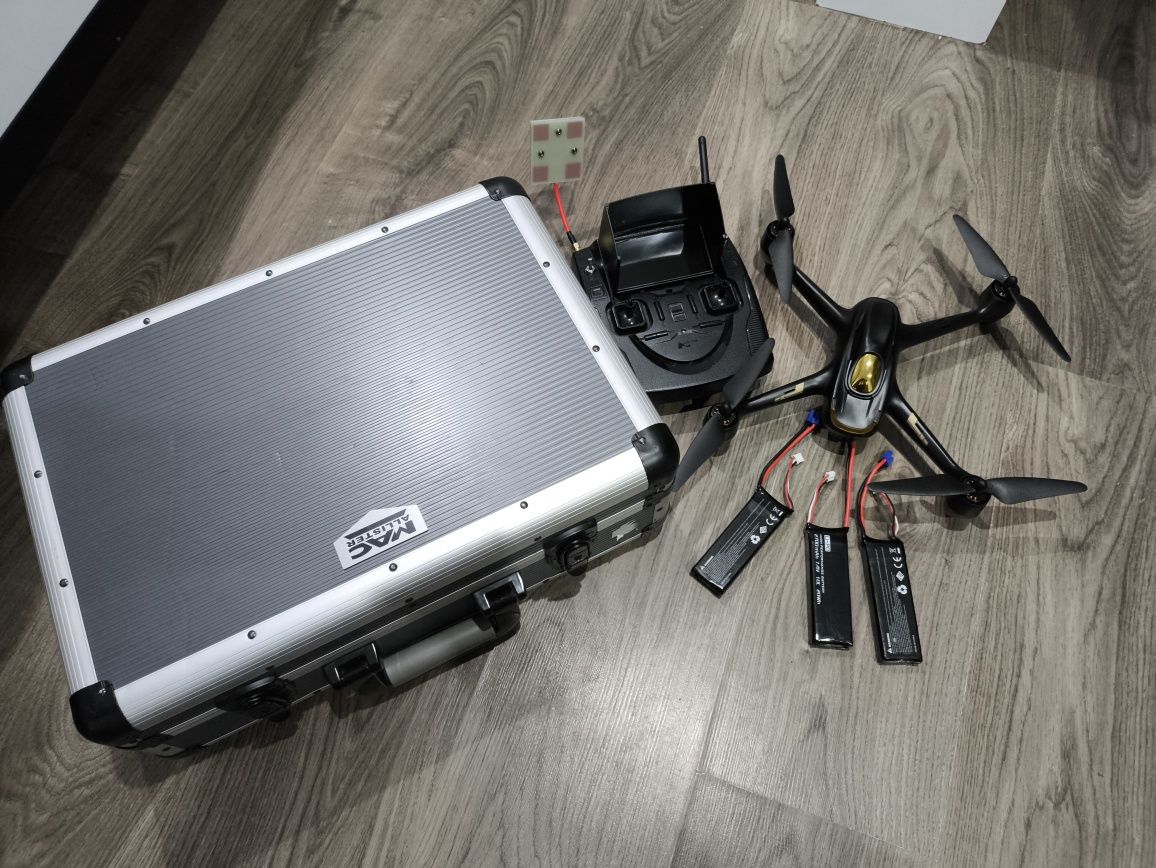 Dron Hubsan H501S GPS FPV + 3 baterie + walizka + mod zasięgu