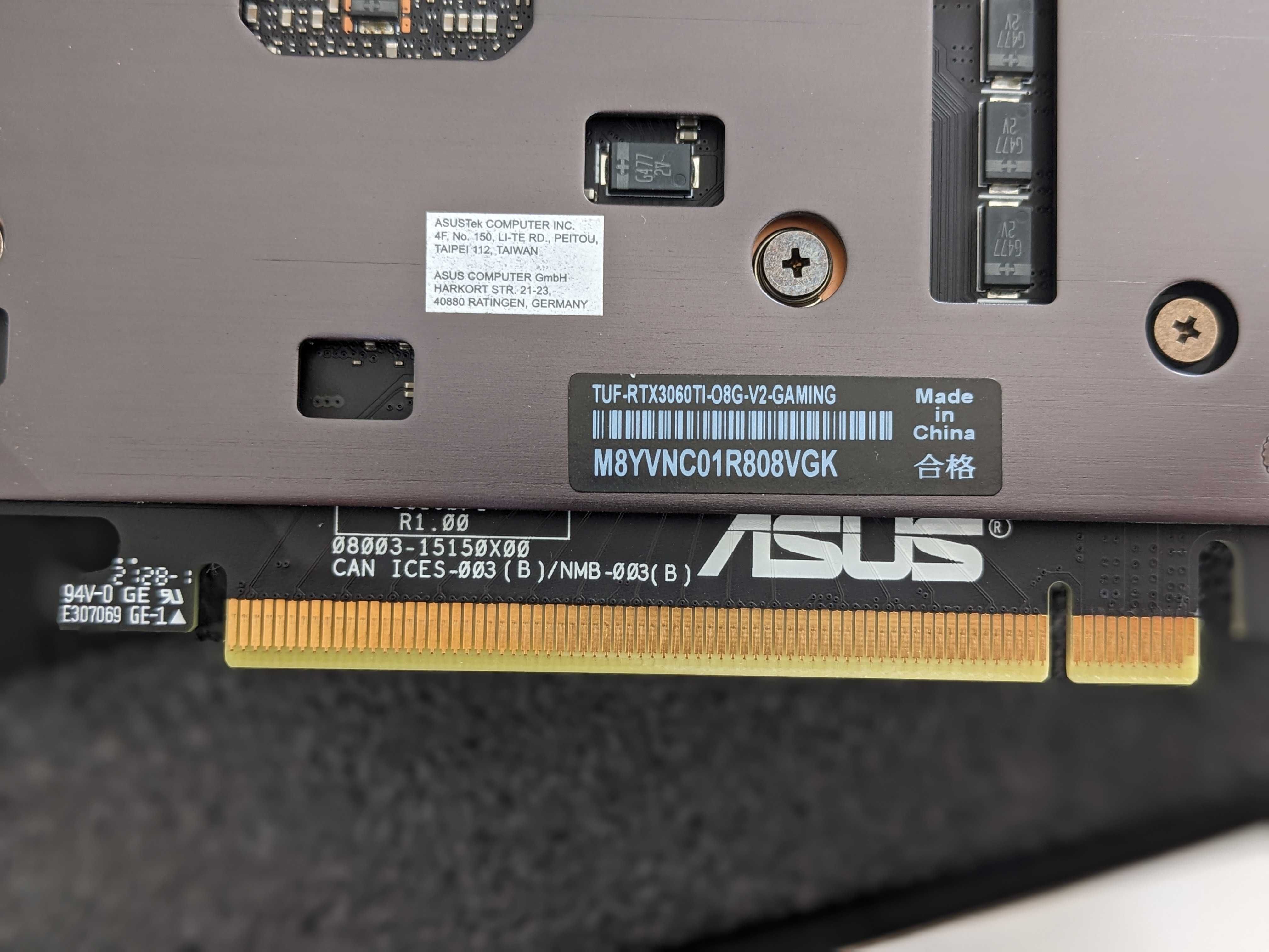 Відеокарта Asus TUF Gaming GeForce RTX 3060 Ti V2 OC Edition Ідеал