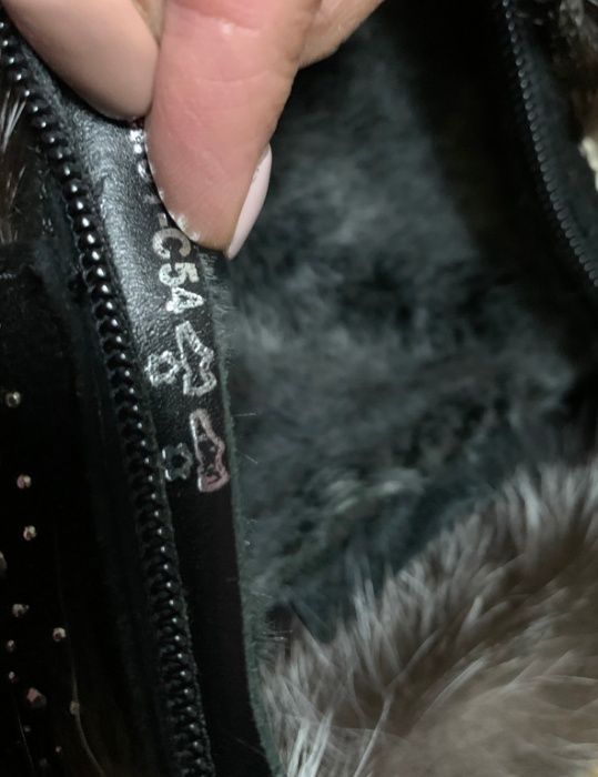 женские сапоги натуральная кожа мех замша Foletti