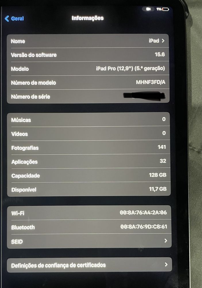 Apple iPad Pro 12.9 2021 WiFi 5.Gen 128 GB Spacegray