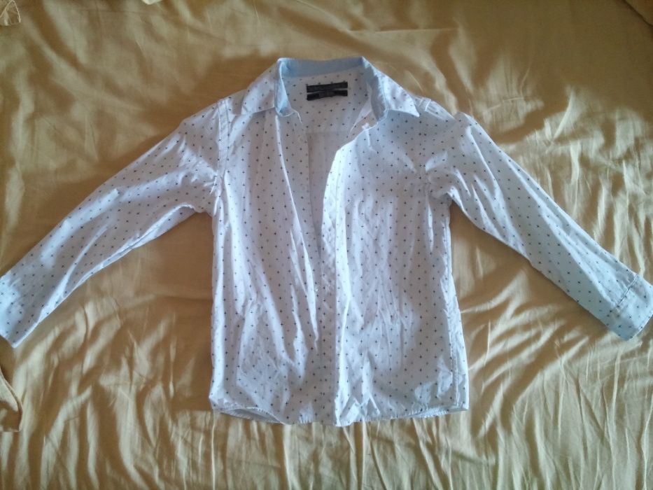 Рубашка белая нарядная с орнаментом NEXT на 7-8 лет
