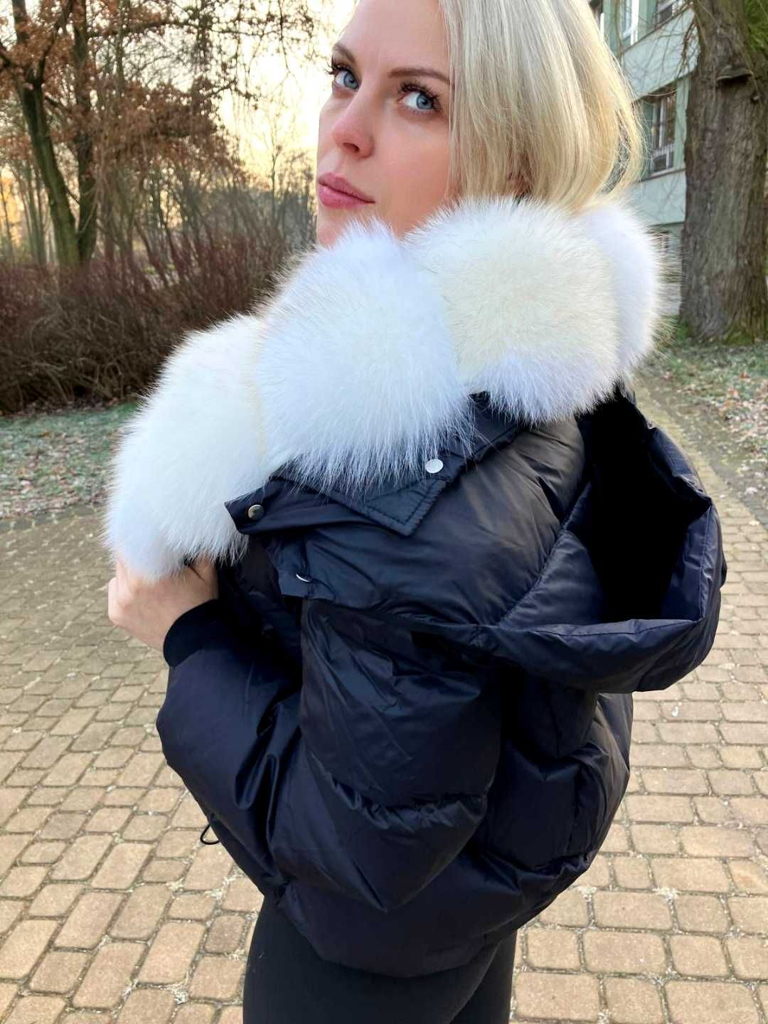 Kurtka. Naturalne futro lisa