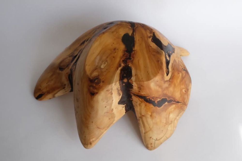 Misa z drewna, dekoracja na stół lub do biura, rękodzieło, rzeźba