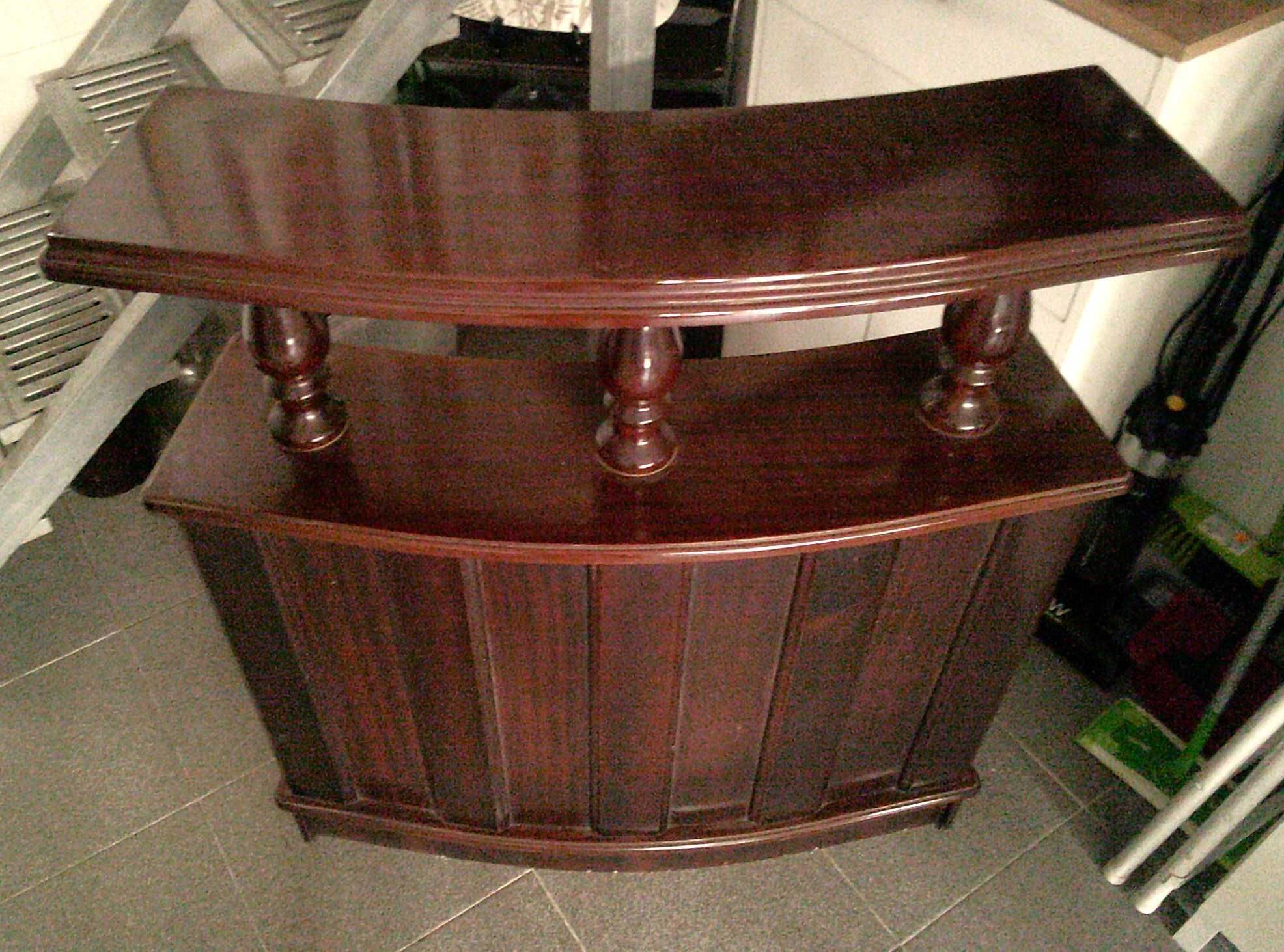 Retro/Deco mahogany bar—great for small spaces!