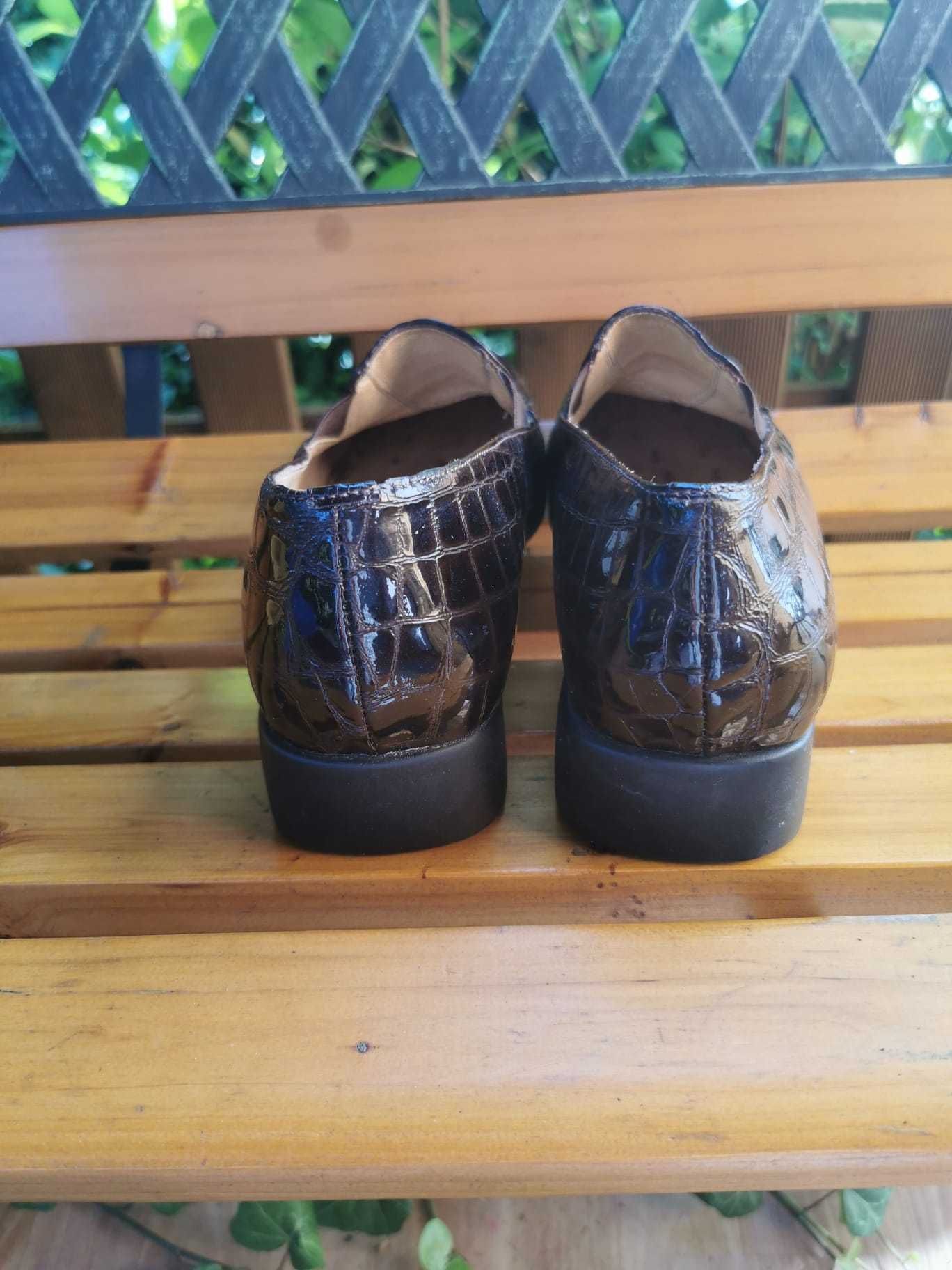 Mokasyny Skóra Naturalna Rozm.41 Wkładka 26,5cm JAK NOWE