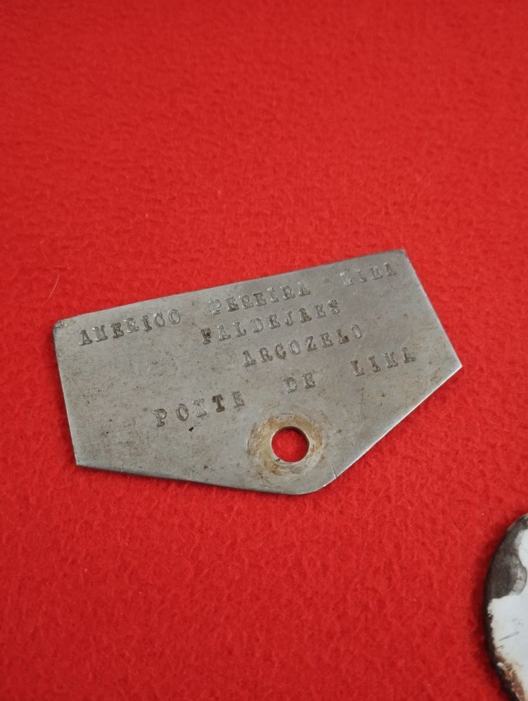 Placa bicicleta antiga