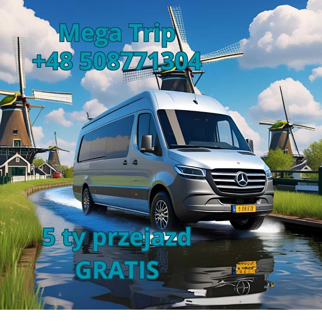 Przewóz osób do Niemiec, Holandii, Belgii 5 ty przejazd GRATIS