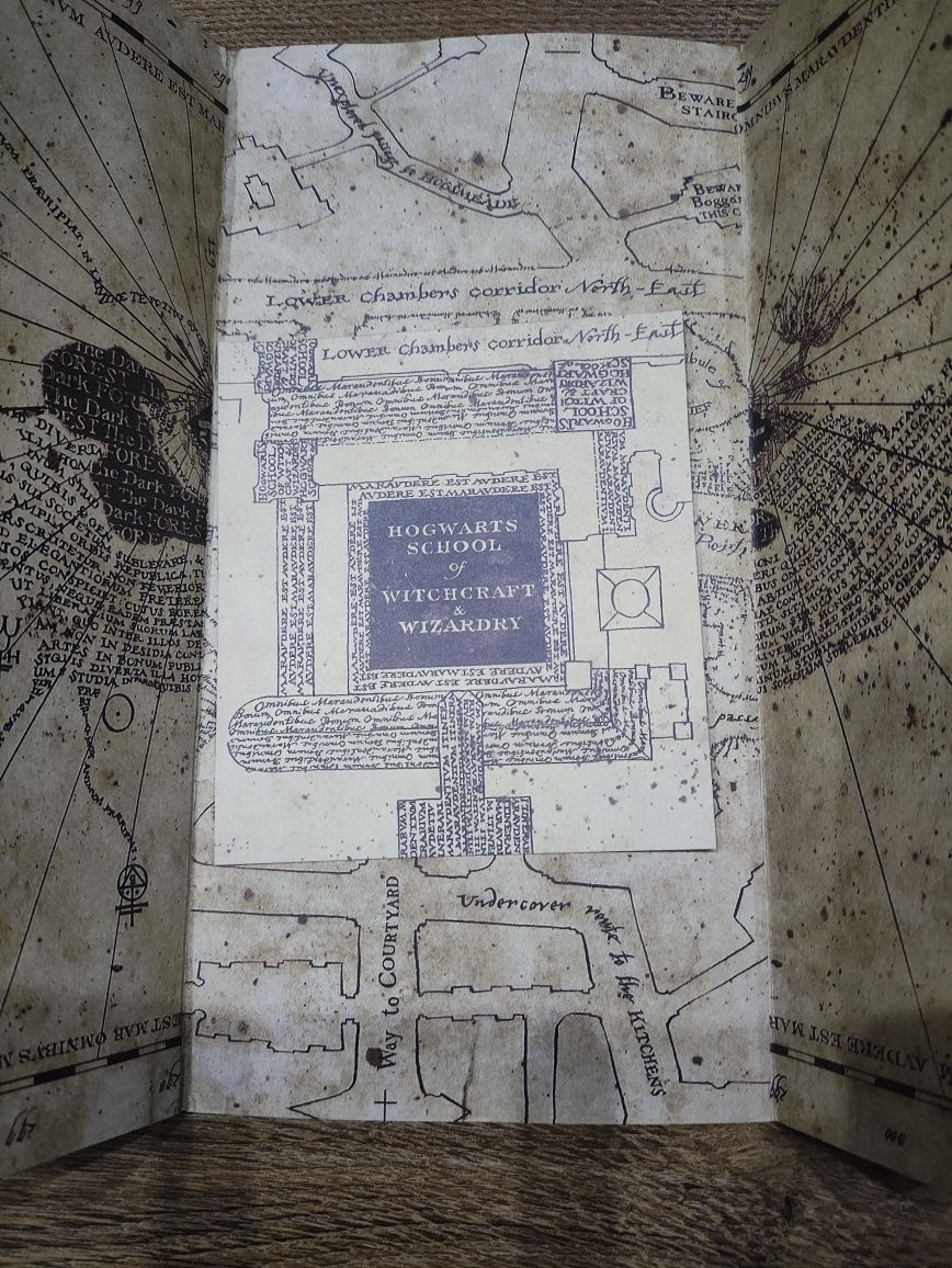 Harry Potter magiczna mapa Hogwartu Huncwotów dla fanów Harrego