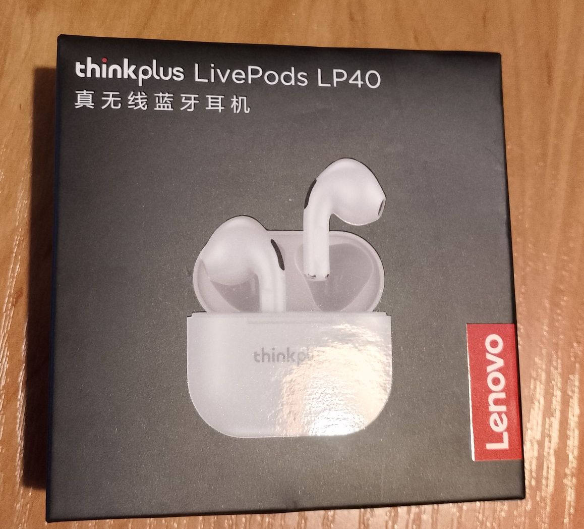 Słuchawki bezprzewodowe Lenovo Lp40 nowe
