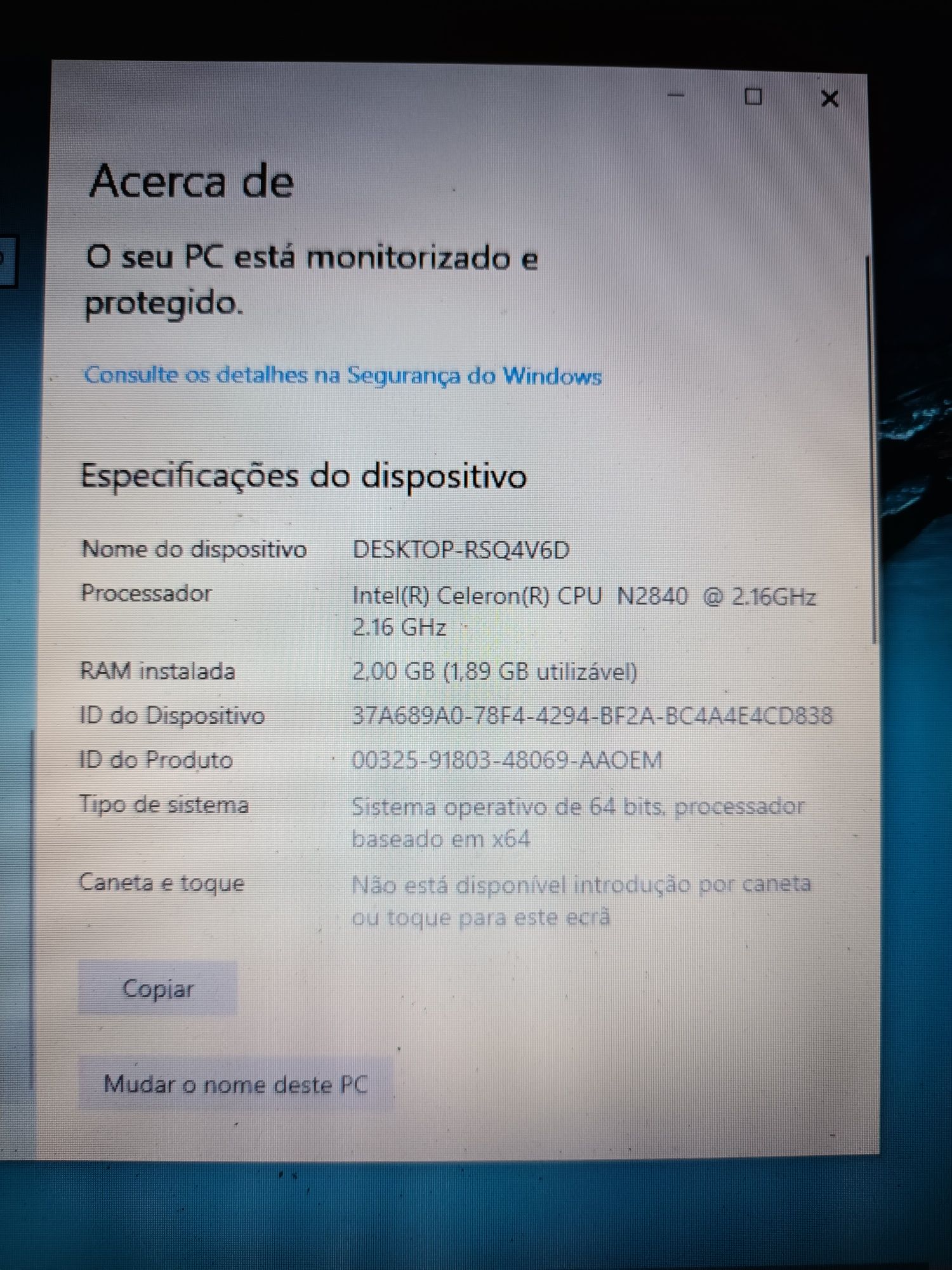 Portátil HP Desktop