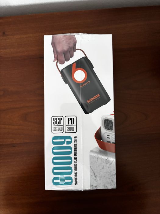 MEGA PowerBank 60000mAh com Laterna e Pega NOVA