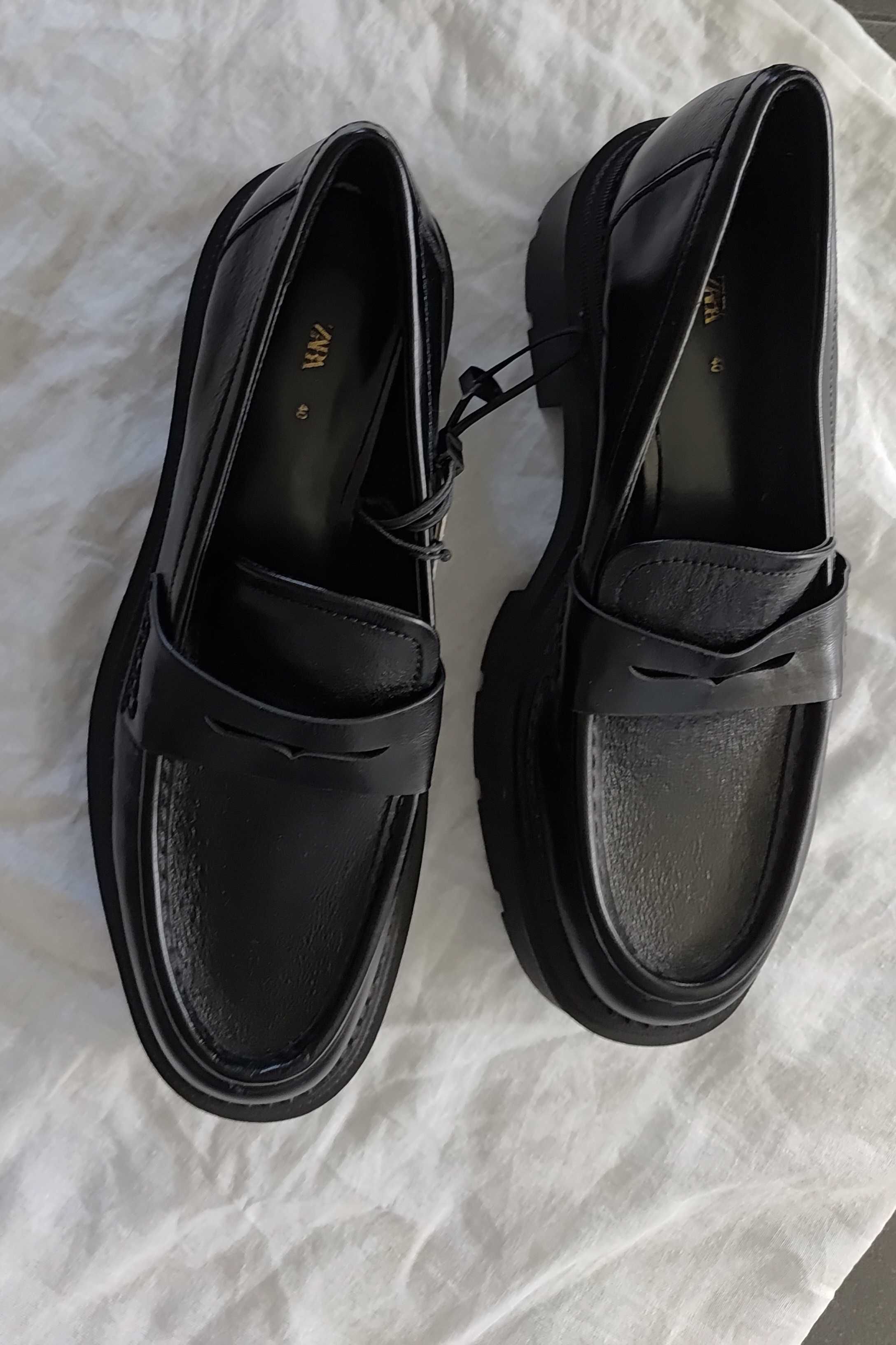 Skórzane buty Zara nowe 40