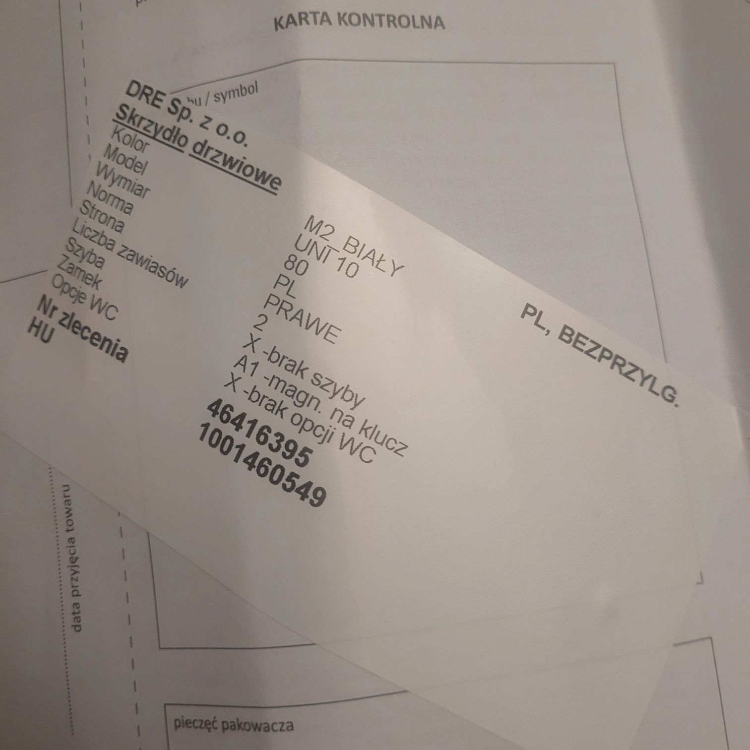 jDrzwi dre prawe z oscieznica