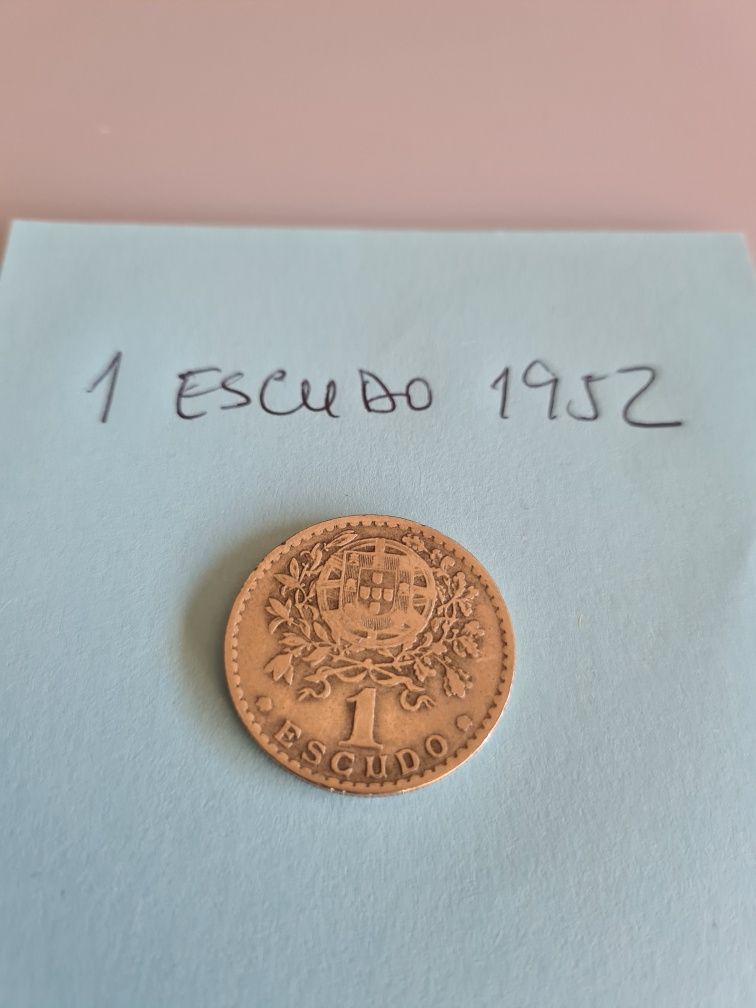 1 escudo de 1952 , moeda .
