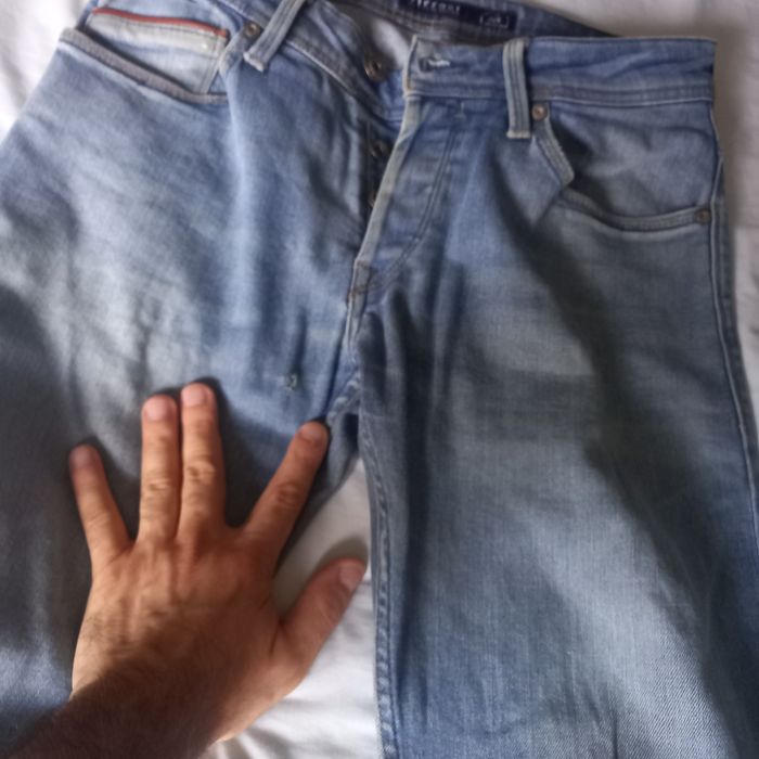 Calças azuis da Tiffosi para homem