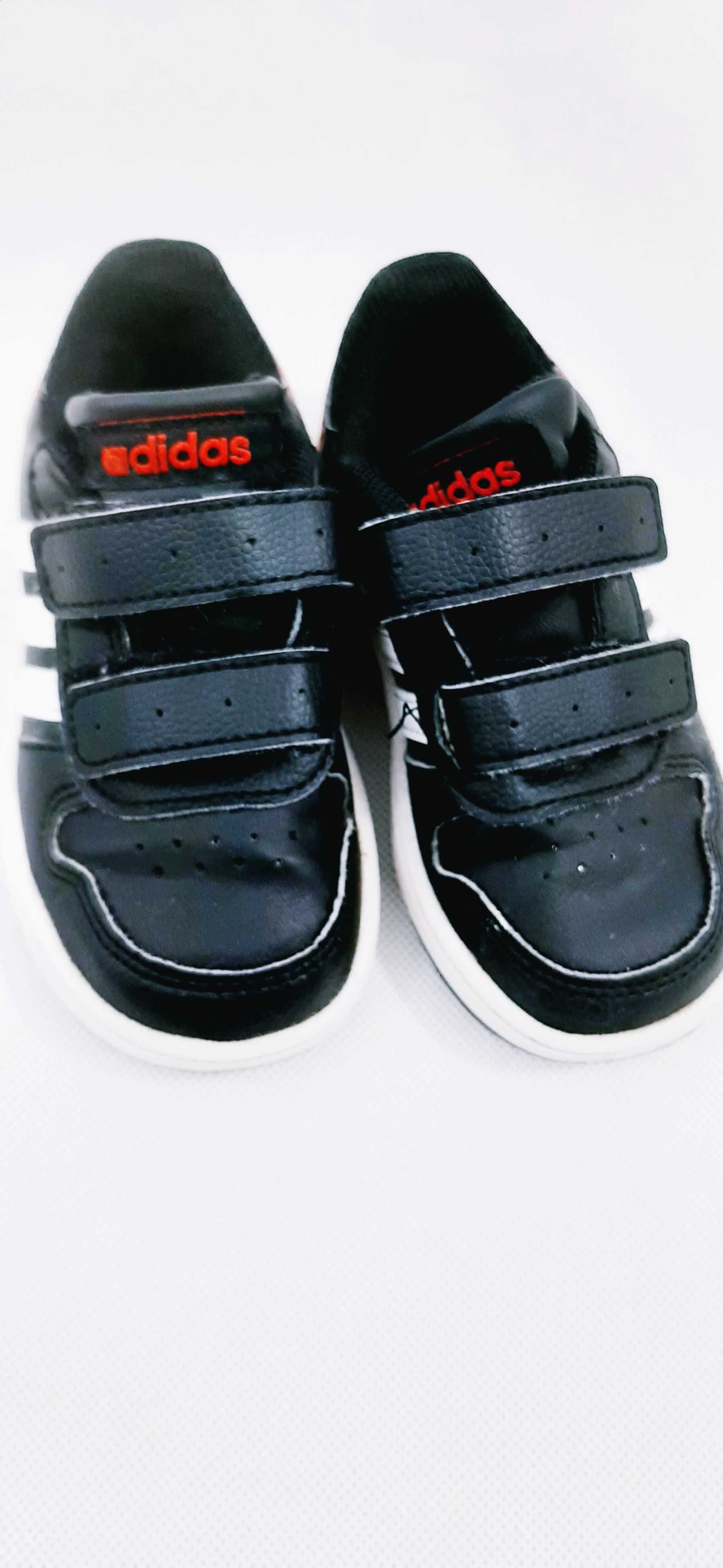 sportowe buty dziecięce ADIDAS Hoops tenisówki rzepy czarne r. 23