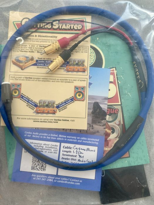 Cardas Cygnus Phono RCA DIN 1.25 m