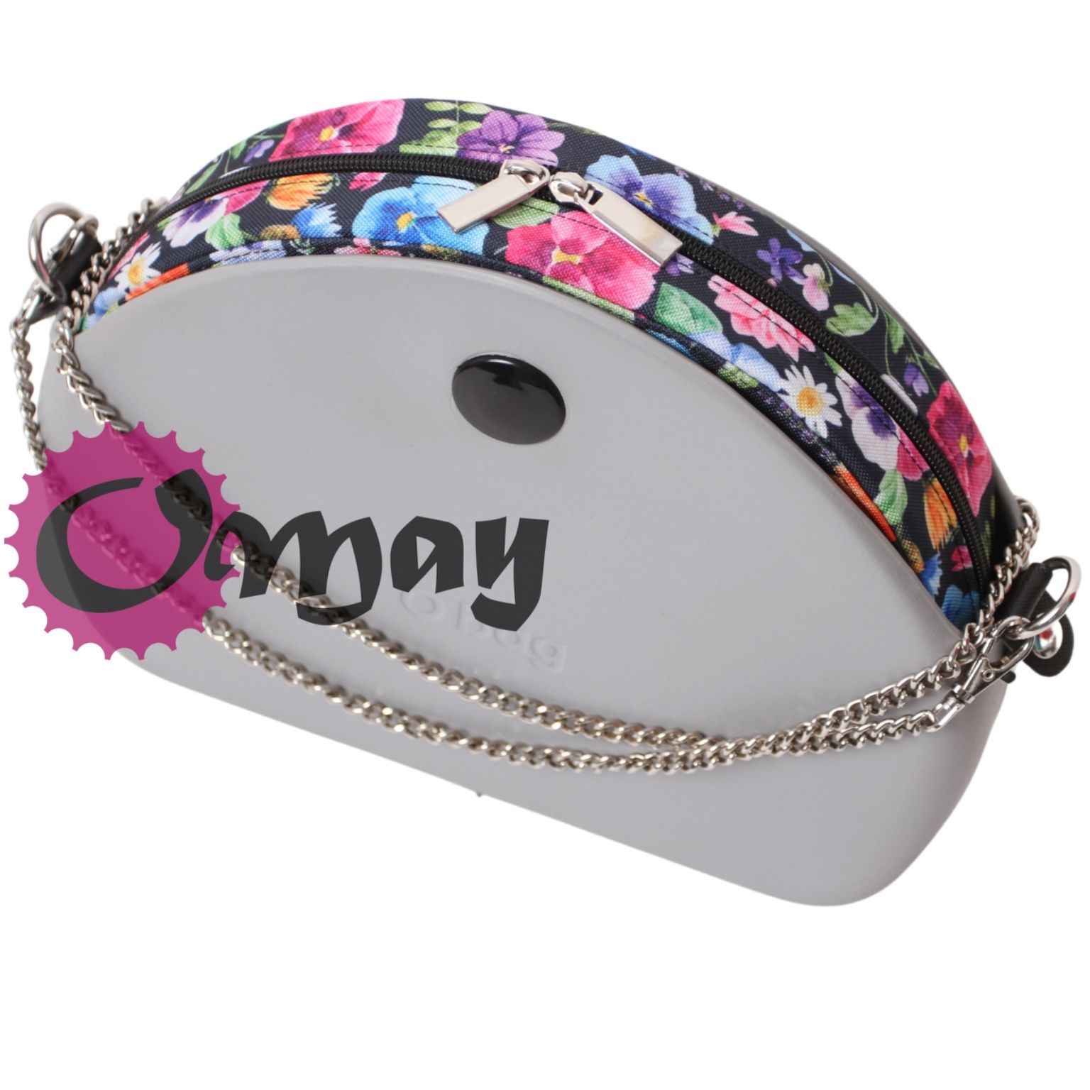 Czarny organizer do OBAG MOON LIGHT bratki 2 kieszenie wkład OMAY