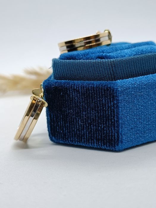 Kolczyki z 2 kolorów złota, złoto 585