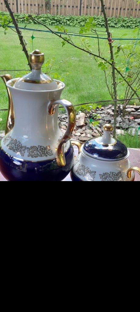 Кружка,Кришечки ,чайник ,цукерничка .Кобальт.