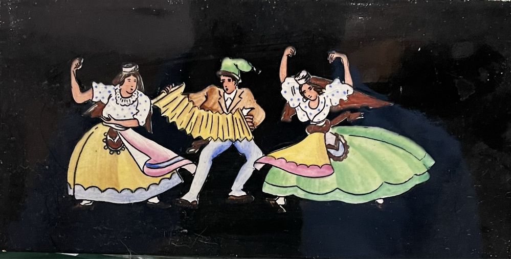 Azulejos antigo pintados a mao (Aleluia Aveiro) (7,7x15,3 cm)