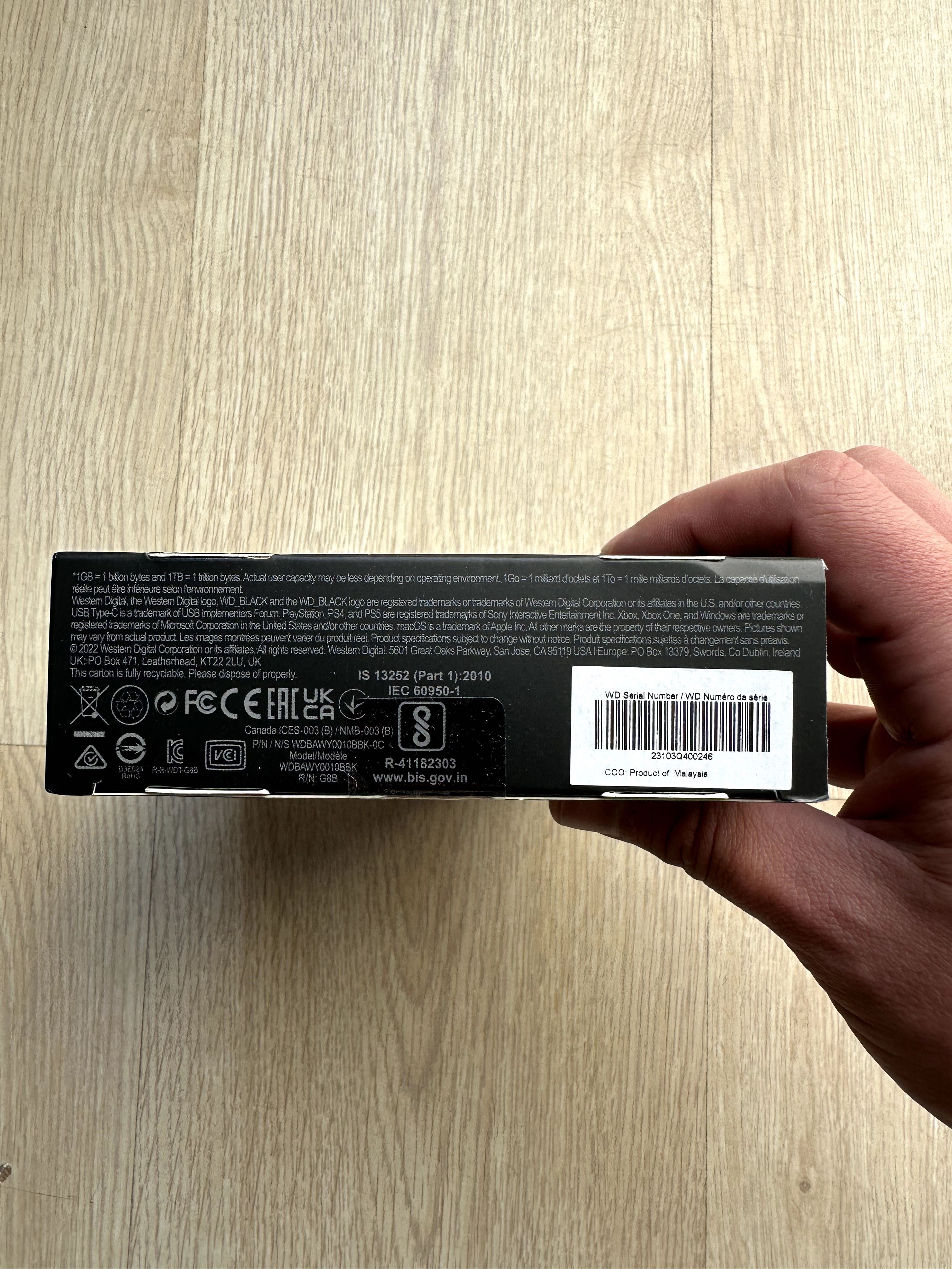 WD BLACK 1TB P40 ssd накочувач WDBAWY0010BBK